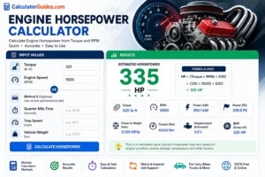 Engine Horsepower Calculator