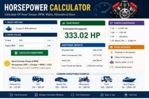 Horsepower Calculator